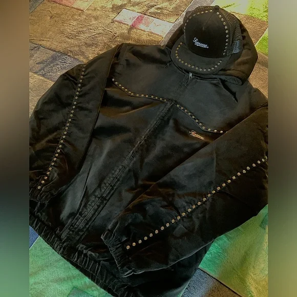Supreme | Jackets & Coats | Supreme Studded Velvet Hooded Work 
